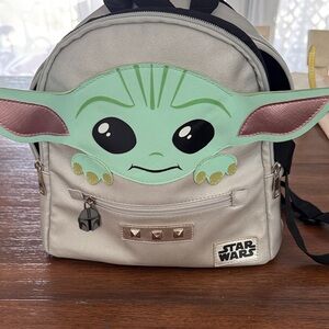 Star Wars Backpack with Baby Yoda - Silver and Green